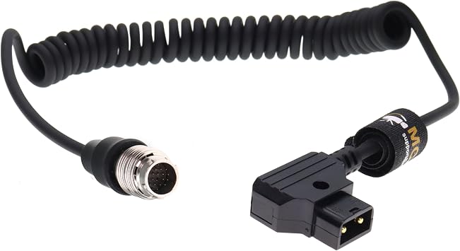 D TAP to Hirose 20-Pin Power Coiled Cable for Fujinon Cabrio Lens Servo Motor