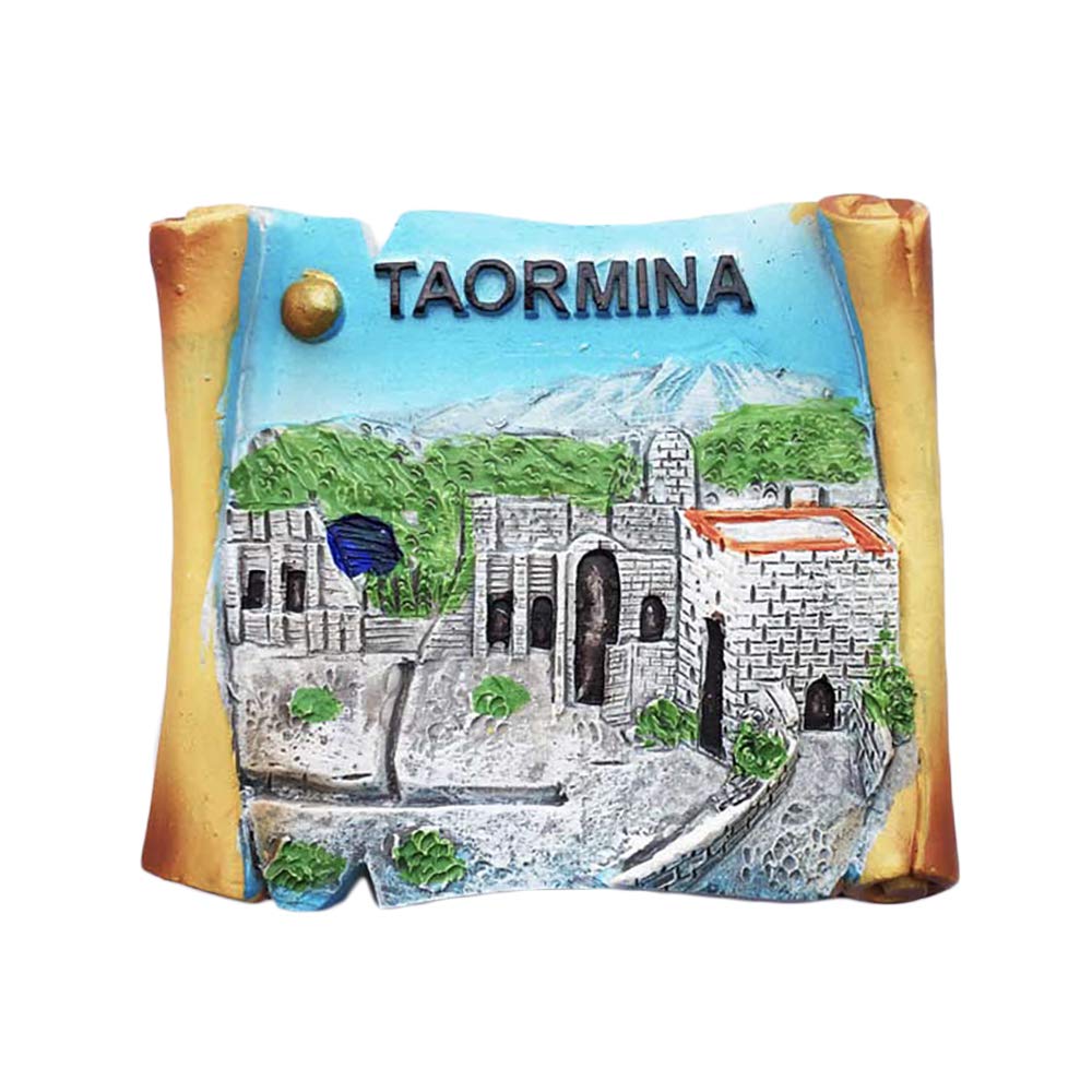 Taormina Sicilia Italia - Imán De Nevera 3D, Regalo De Recuerdo, Decoración Para El Hogar Y La Cocina, Calcomanía Magnética Sicilia, Italia, Colección De Imanes Para Refrigerador