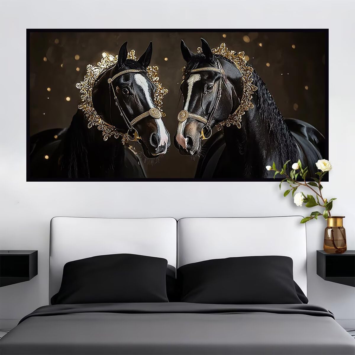 Zestawy artystyczne z motywem konia dla dorosłych, 200 x 100 cm, duże zwierzęta, do samodzielnego wykonania, duże kryształowe zestawy artystyczne, rękodzieło dla dorosłych, 5D, pełne wiercenie