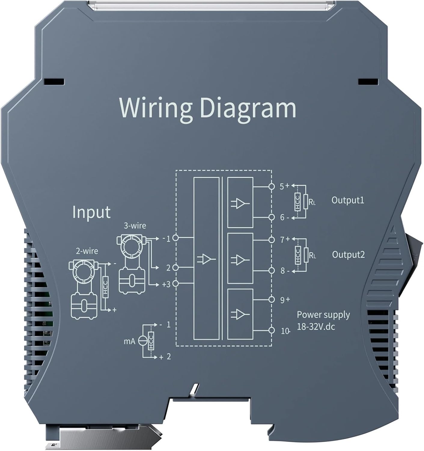 4-20mA Analog Signal Isolator Fast Response 0-10V to 4-20mA 1 in 4 Out DC24V(Output 4-20mA,Input 0-5V)