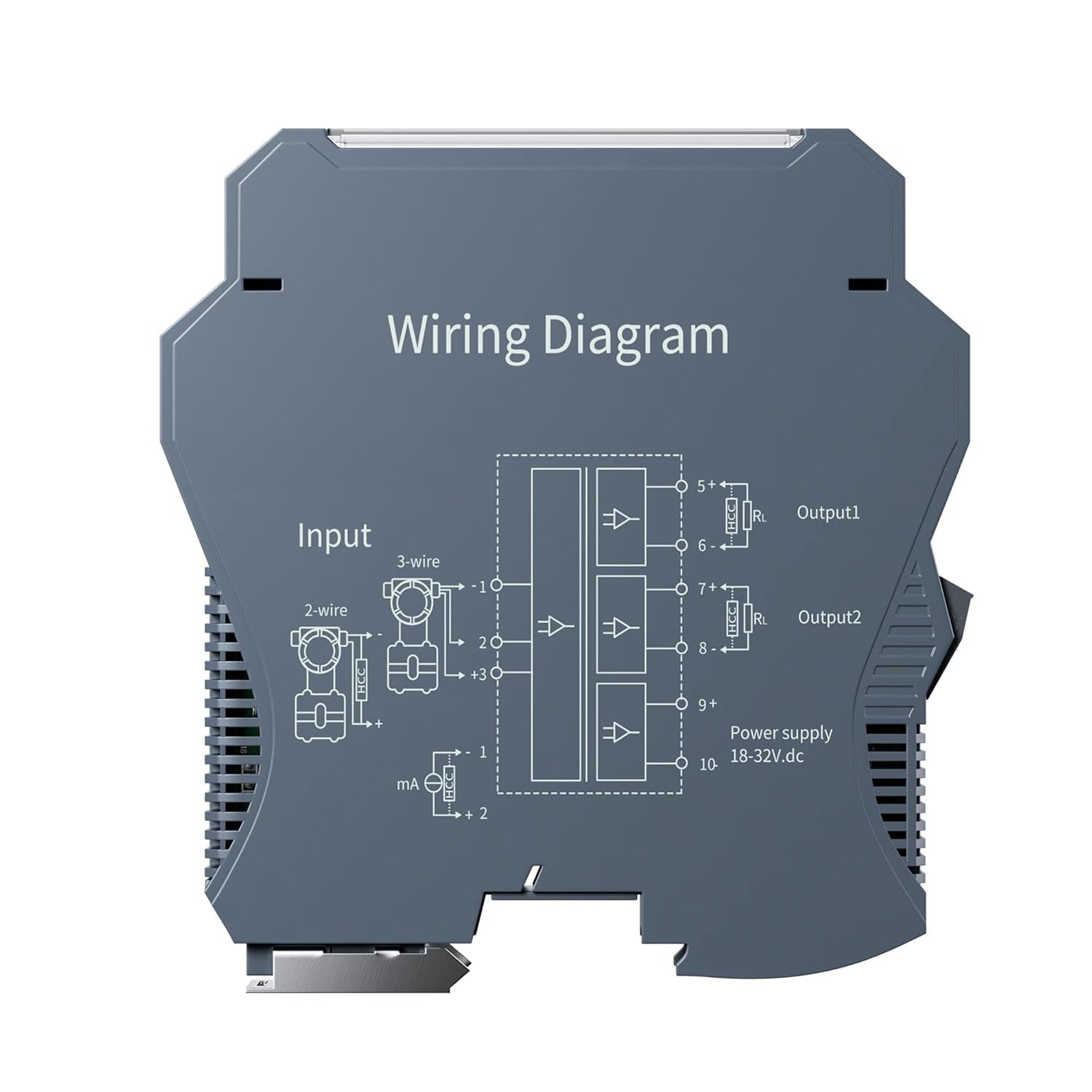 4-20mA Analog Signal Isolator Fast Response 0-10V to 4-20mA 1 in 4 Out DC24V(Output 0-5V,Input 1-5V)