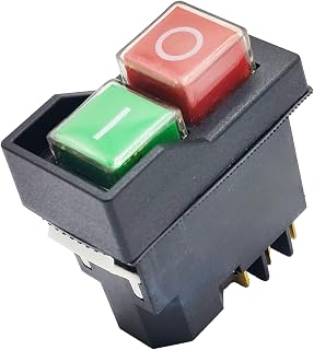 Table Saw Power Switch, Compatible with Craftsman/Hitachi Metabo/Ryobi 10-inch Table Saw, Replace# CMXETAX69434502 HPT C10RJ C10RJSM R4514T RTS08 RTS12 RTS23, 6Pins 18A 127V
