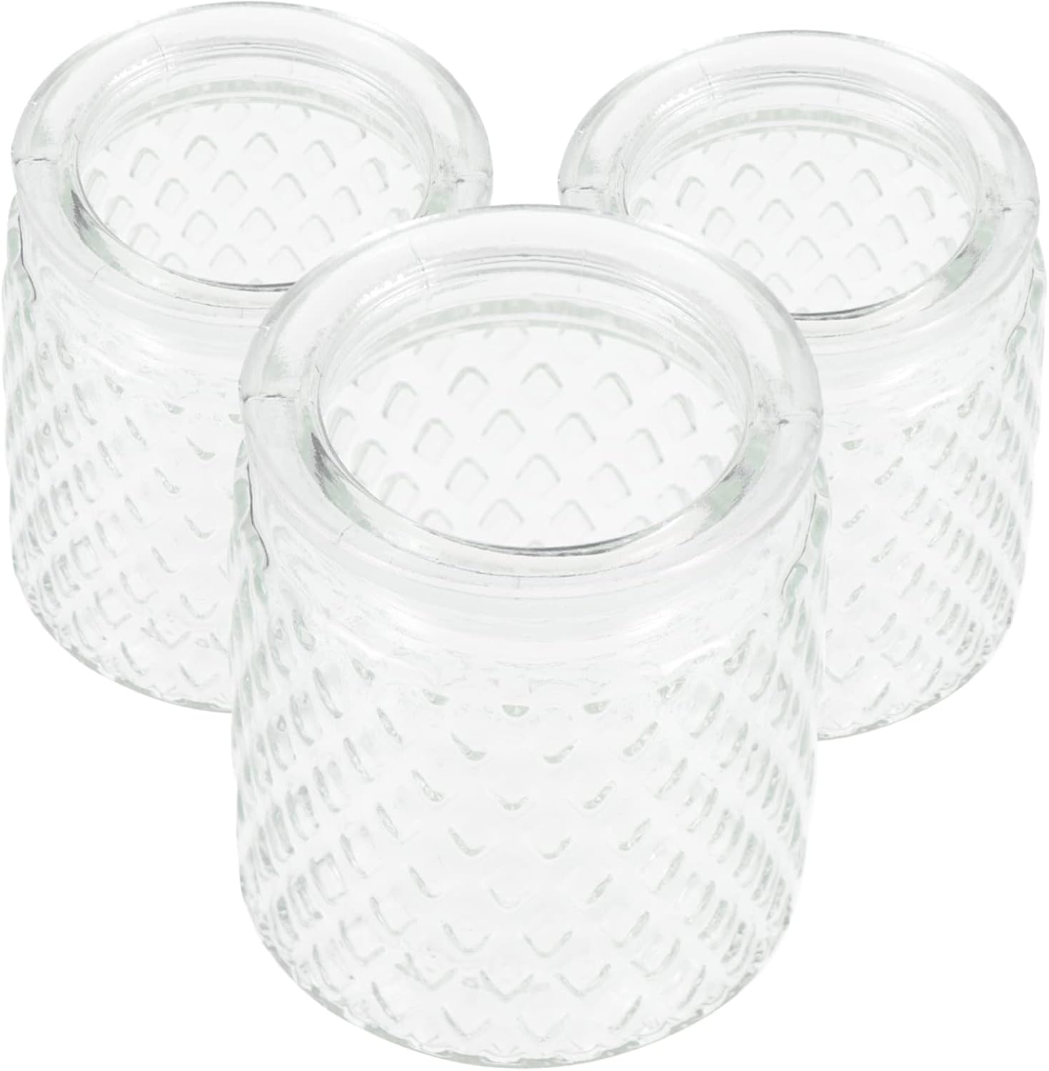 3pcs DIY Craft Glass Candle Holders Glass Candle Can Creative Aromatherapy Container