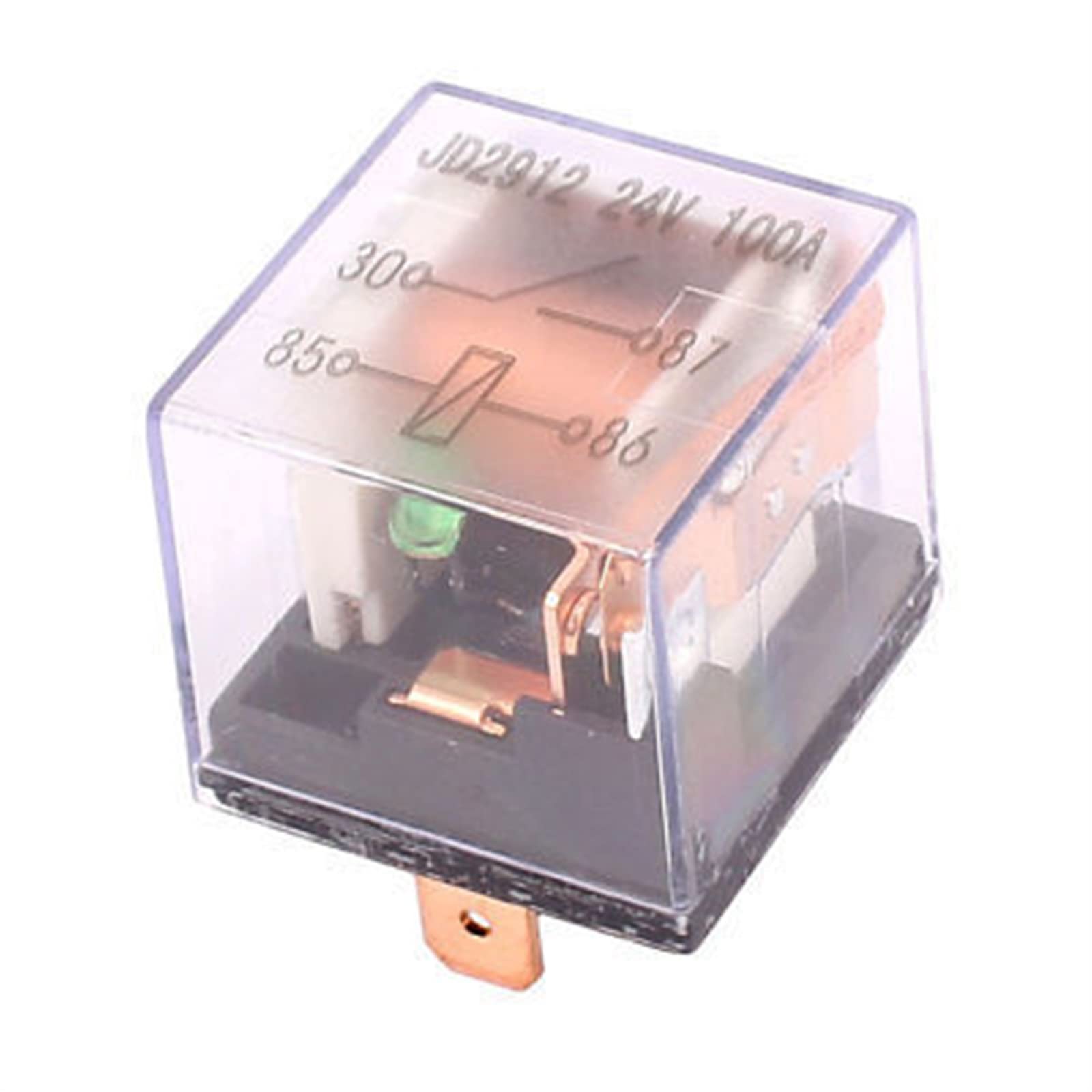 10 sztuk JD1912 24V 100A 4 piny przekaźnik mocy SPDT w LED bezbarwne światło powłoki