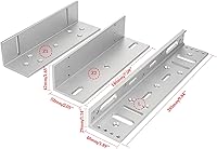 Vista 4 de Cerradura electromagnética con soporte Z y L 617.3 lbs 600LBS Holding Force Cerradura de puerta magnética eléctrica 12V Modo NC a prueba de fallas