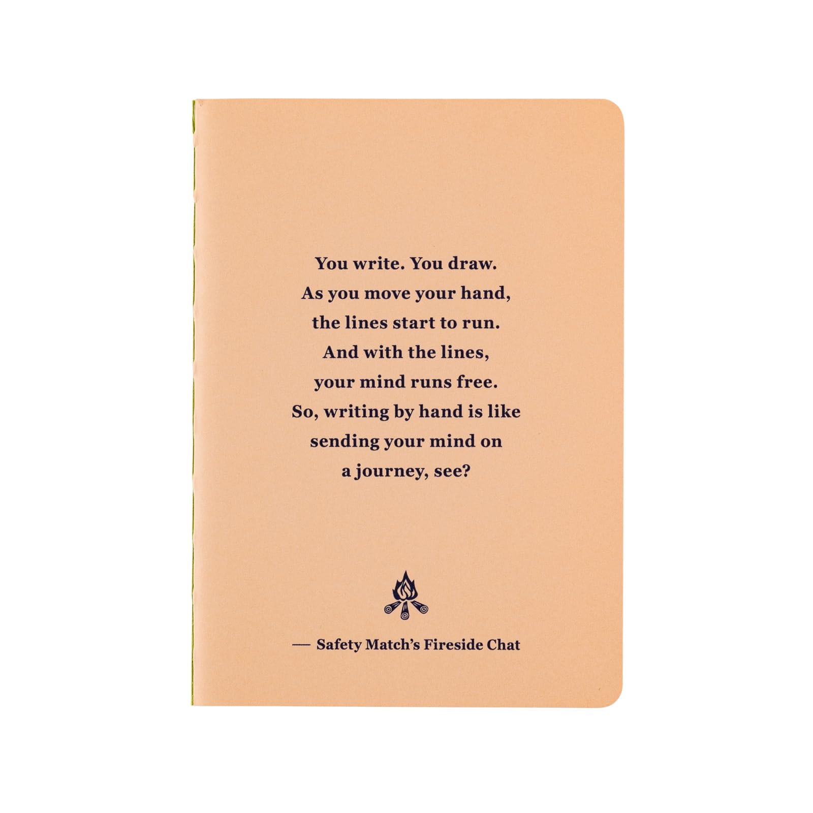 ほぼ日 Hobonichi Techo Accessories Fireside Chat Notebook - Lined (B7 Size), Orange, H:128 x W:91 x T:3 mm/ H:5" x W:3.6" x T:0.1"