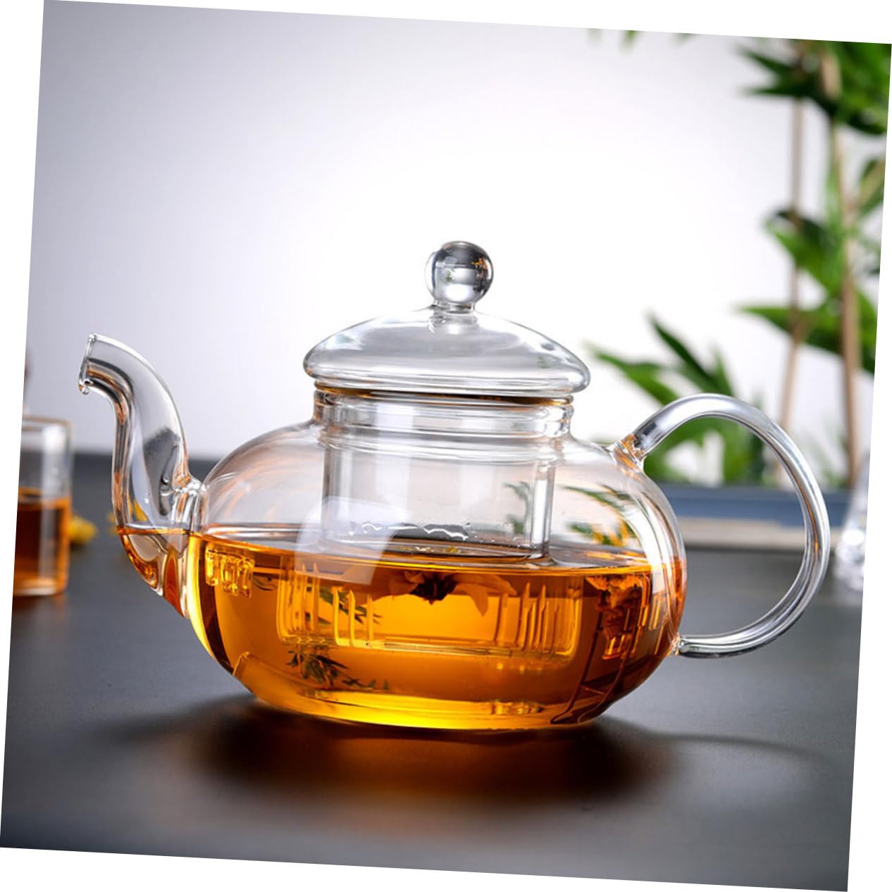 Cabilock 2 Piezas tetera de vidrio infusor te infusionador de te tea infuser cafetera tetera Infusor de para hojas sueltas. s con es para té suelto clara