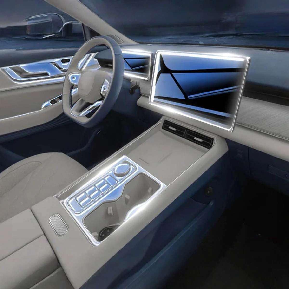 Car Interior Center Console Dashboard Navigation TPU Protector Film Anti-Scratch, for Chery TIGGO 9 2025 PHEV Accessories