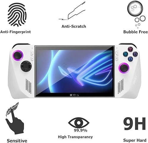 Miniatura 2 de Paquete de 2 Protector de pantalla para ASUS ROG Ally Gaming Handheld RC71L - Protector de pantalla de vidrio templado de dureza 9H antiarañazos