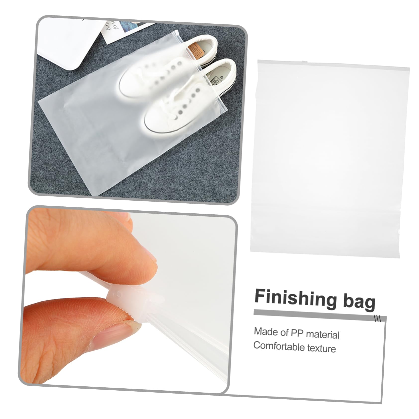 ERINGOGO 50pezzi Sacchetti Trasparenti Cerniera Per Impermeabili e Resistenti Buste Plastica Richiudibili Per Vestiti Scarpe Pantaloni Camicie Viaggi e Stoccaggio