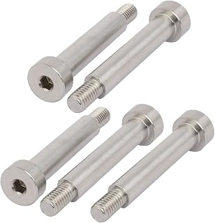 uxcell uxcell304 Stainless Steel Hex Socket Shoulder Bolt 10mm Shoulder Dia 50mm Shoulder Length M8 Thread 5pcs
