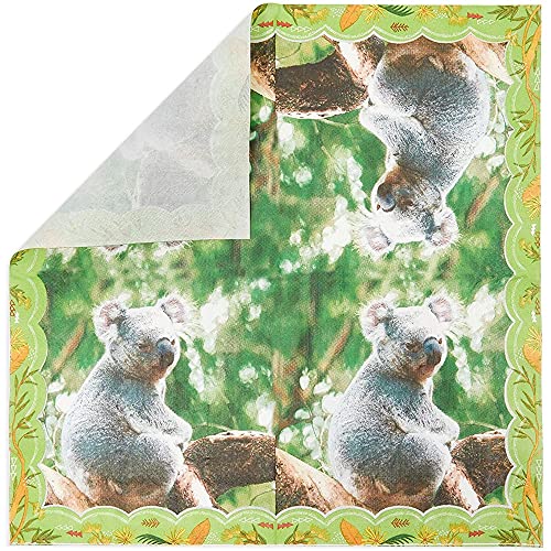 Koala Paper Napkins For Kid's Outback Safari Birthday Party Supplies (6.5 In, 150 Pack) #TOP6