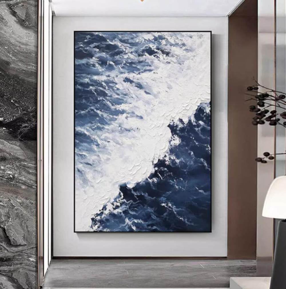 Peinture à l'huile légère de luxe peinte à la main pour décoration murale