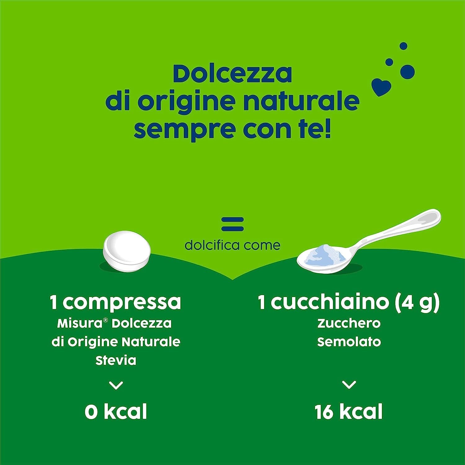 3x Misura Stevia Dolcificante in Compresse, Süßstoff in Tabletten, keine Kalorien, Gluten -freie, offene und tragbare Verpackung, 120 Tabletten + Italian gourmet polpa 400g