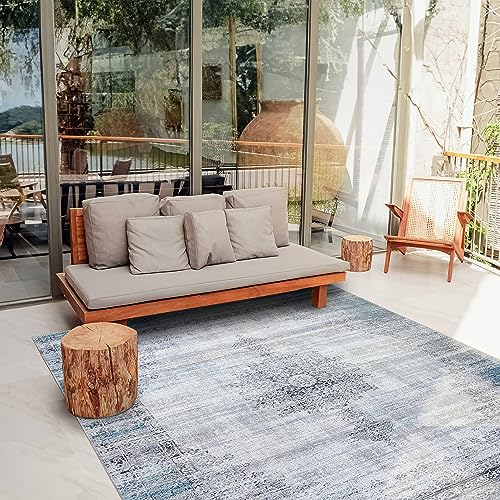 Monolia Machine Washable Area Rugs Perfect For Living Room Rugs,Bathroom Runner, Kitchen Rug, Bedroom Rugs, Entryway Rug, Persian Home Decor, Floor Decoration (5’3” X 7’5”) #TOP2