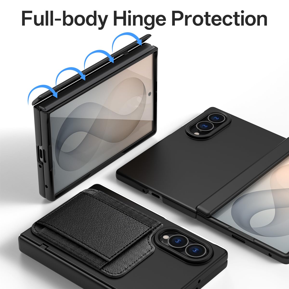 Custodia a portafoglio magnetica progettata per Samsung Galaxy Z Fold 8, porta carte staccabile, tasca in pelle, protezione per lo schermo, protezione per cerniera, custodia protettiva completa