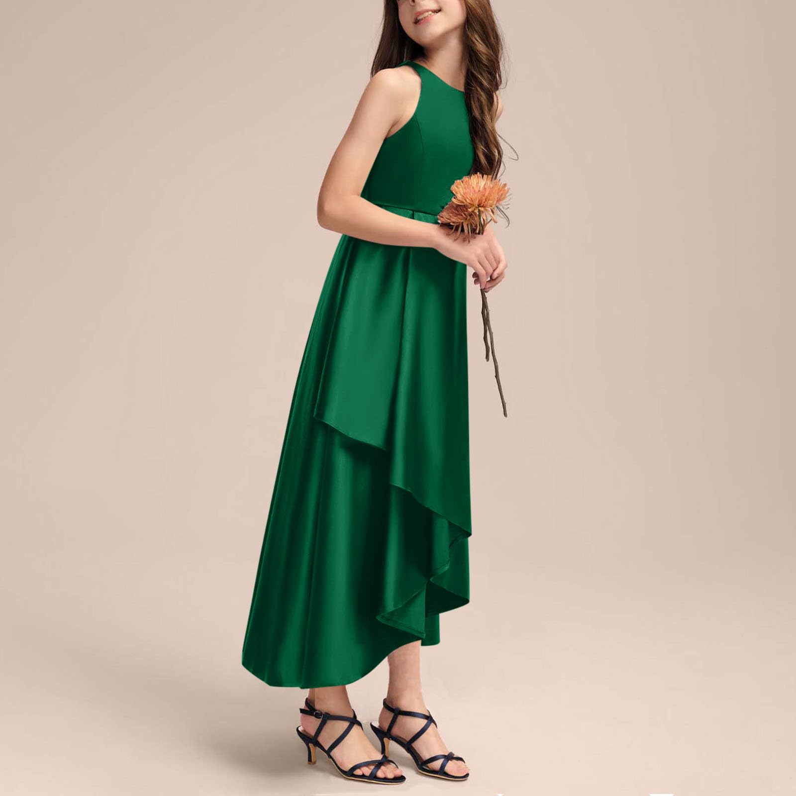 Ballkleid Mädchen Kleid Festliche Kleider Abendkleider Elegante Dress Sommer Mädchenkleider A-Linie Kinderkleider Classic Festliches Kleid Mode Partykleid Einfarbig Sommerkleid