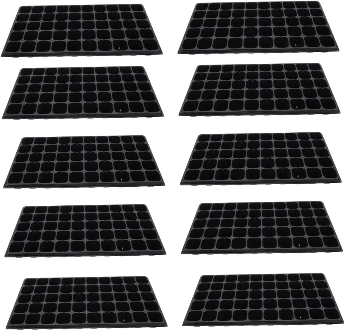 10pcs Thick Seed Germination Trays with 50 Cells, Plant Nursery Starter Tray for Vegetable Seedlings, Gardening Sprouting Case Suitable for Greenhouse and Indoor Planting