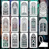 Taille portable:ce paquet contient 12 pochoir pour peindre dans 12 styles, chaque pochoir mesure environ 240x120mm . Veuillez vérifier si les informations de taille dont vous avez besoin sont celles dont vous avez besoin avant d'acheter.