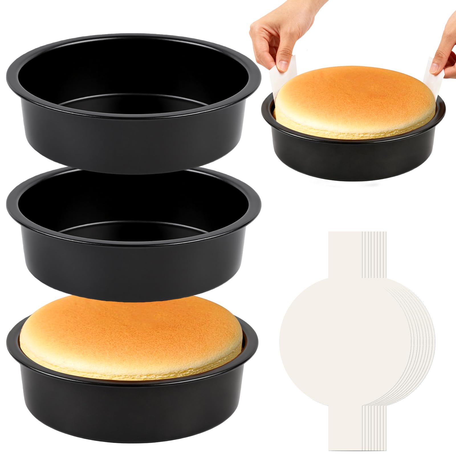 tutikuki 8 Inch Round Cake Pan Set
