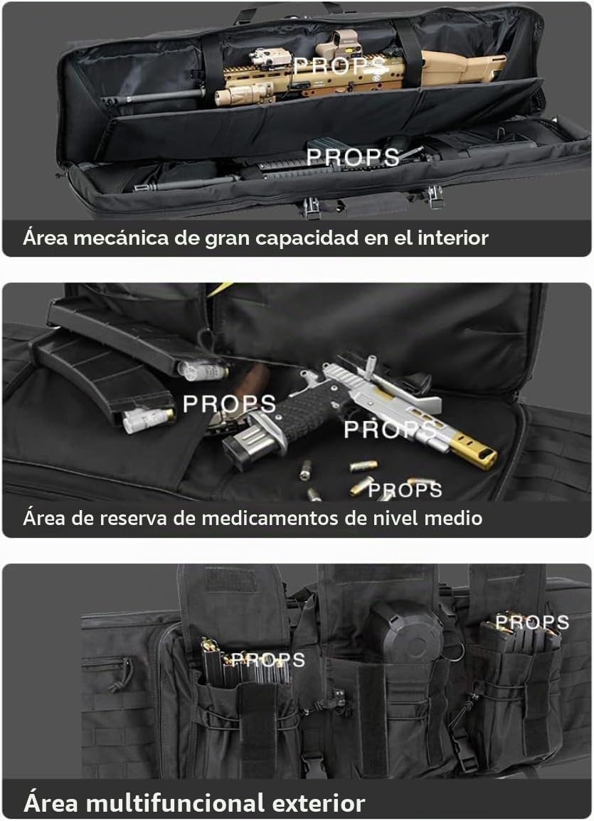 Bolsa para Rifle, Funda para Armas Largas,Airsoft Funda Escopeta Porta Caza,Mochila para Carabina,Almacenar o Transportar Rifles, 600D Tela Oxford Impermeable A,118CM