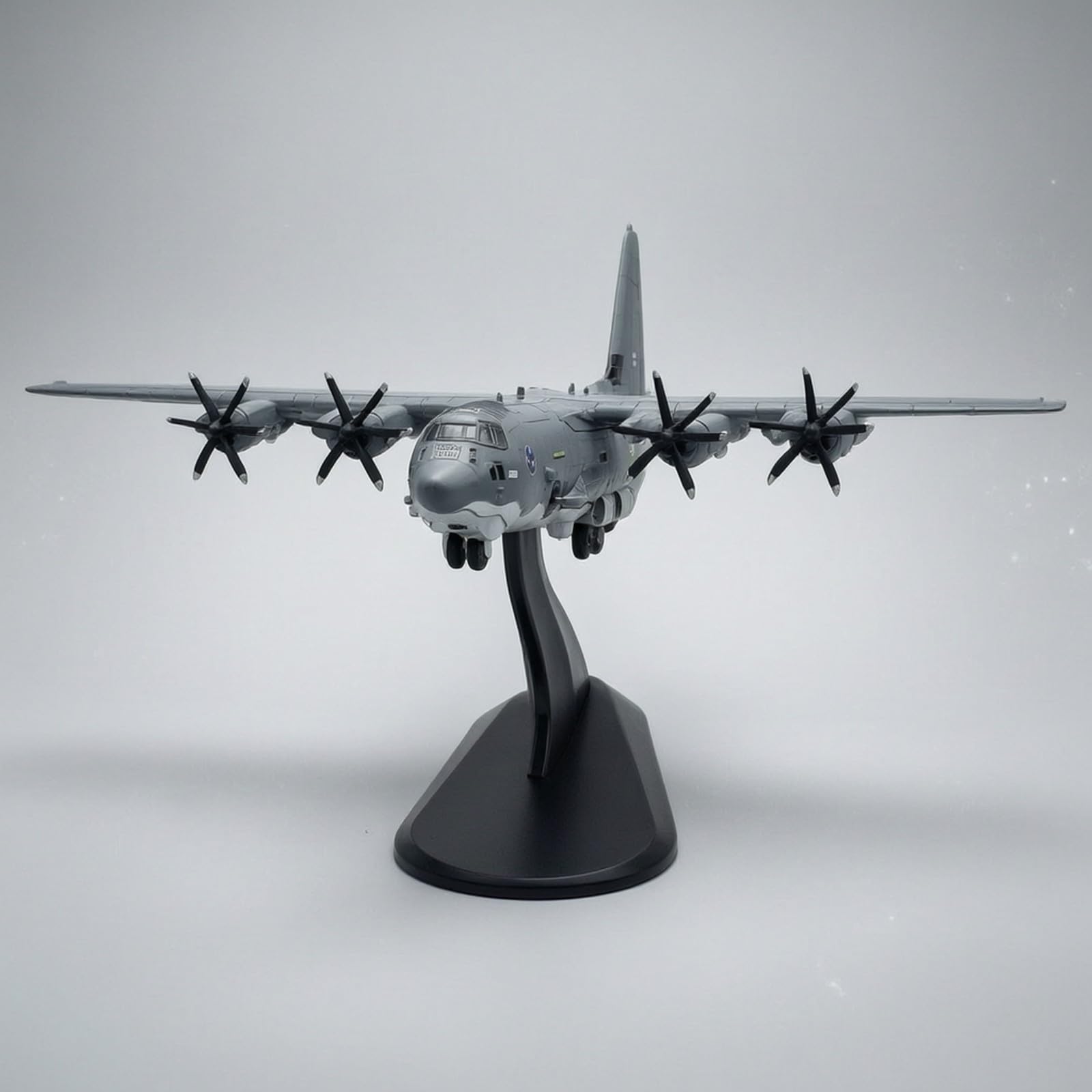 Velivolo in Miniatura Dettagliato Modello in 1:200 di Aereo D'attco130J Non Elettrico Modellino di Aereo Militare per Scrivania
