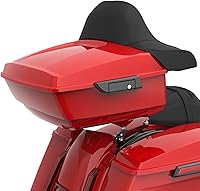 Vista 10 de Moto Onfire Harley Tour Pack King Tour Pack Accesorios Respaldo Pad Fit para Harley Touring 1997+ (Manchado Rojo (Brillante))