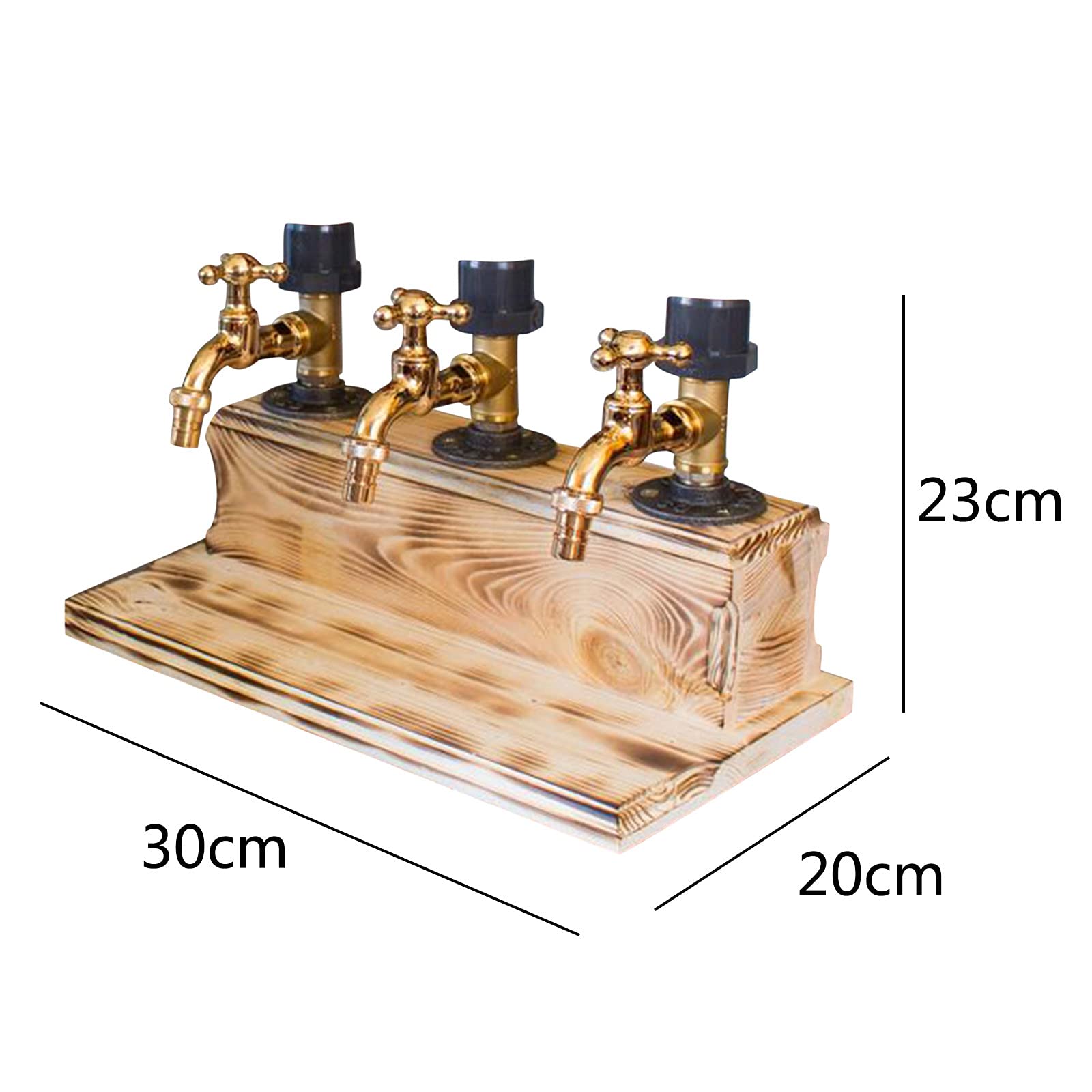 Doseur，Distributeur en Bois Bar Doseur Alcool Bar Verseur 3 Bouteilles Distributeur d'alcool Professionnel Forme de Robinet pour Boissons de fête Casiers à vin Distributeur de Cocktails Port (#A)