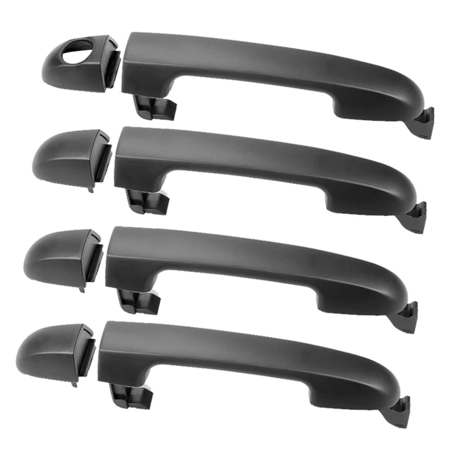 OUVECR for Hyundai for I20 PB 2009~2015 Car Outer Door Handle Decorative Auto Replacement Exterior Door Handles 82651-1J000 82651-1J000CA Car Outer Door Handle(4Handle 1 Keyhole)