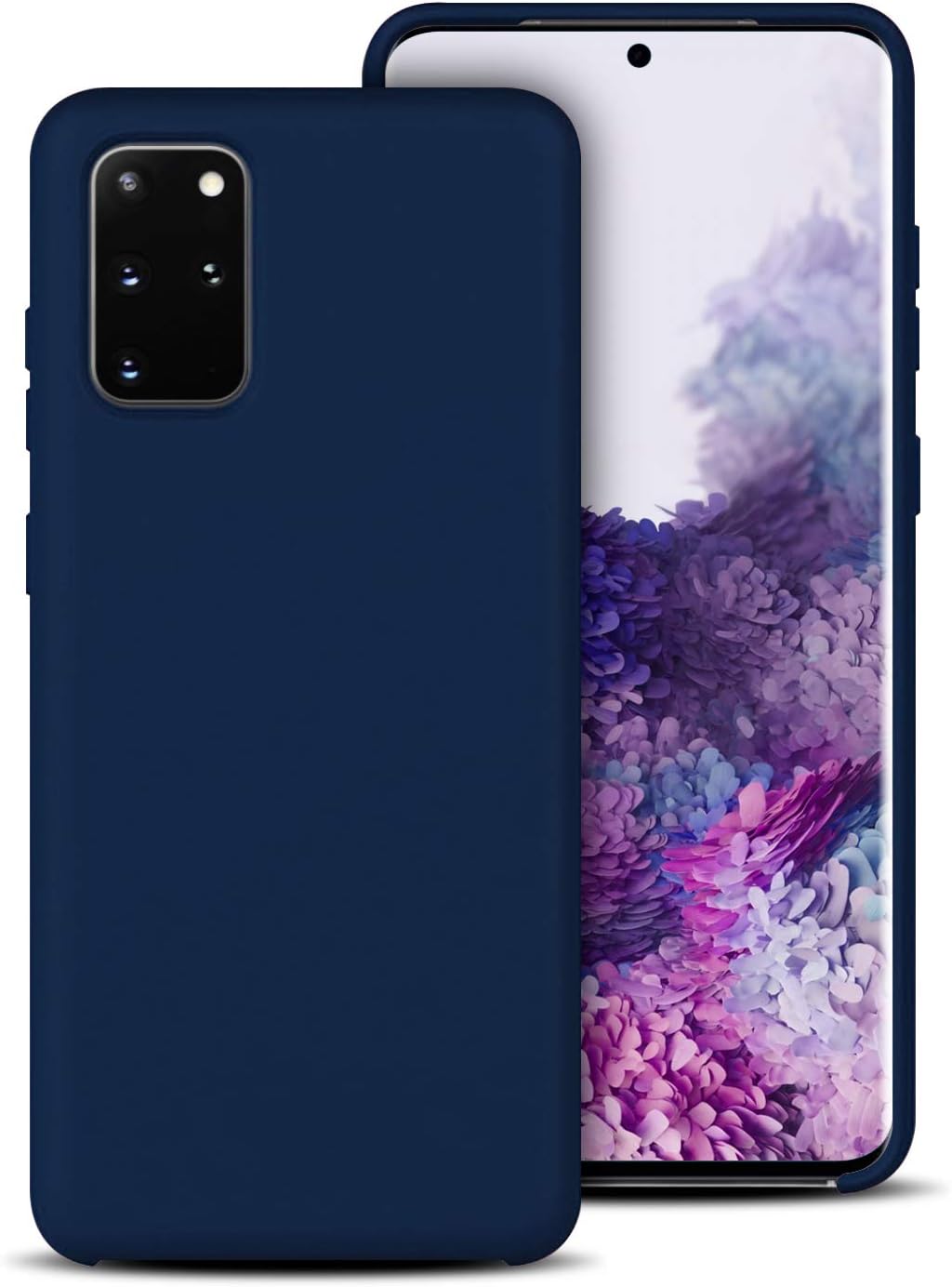 Olixar for Samsung Galaxy S20 Plus Silicone Case - Soft Touch - Smooth Thin Protective Cover - Wireless Charging Compatible - Midnight Blue