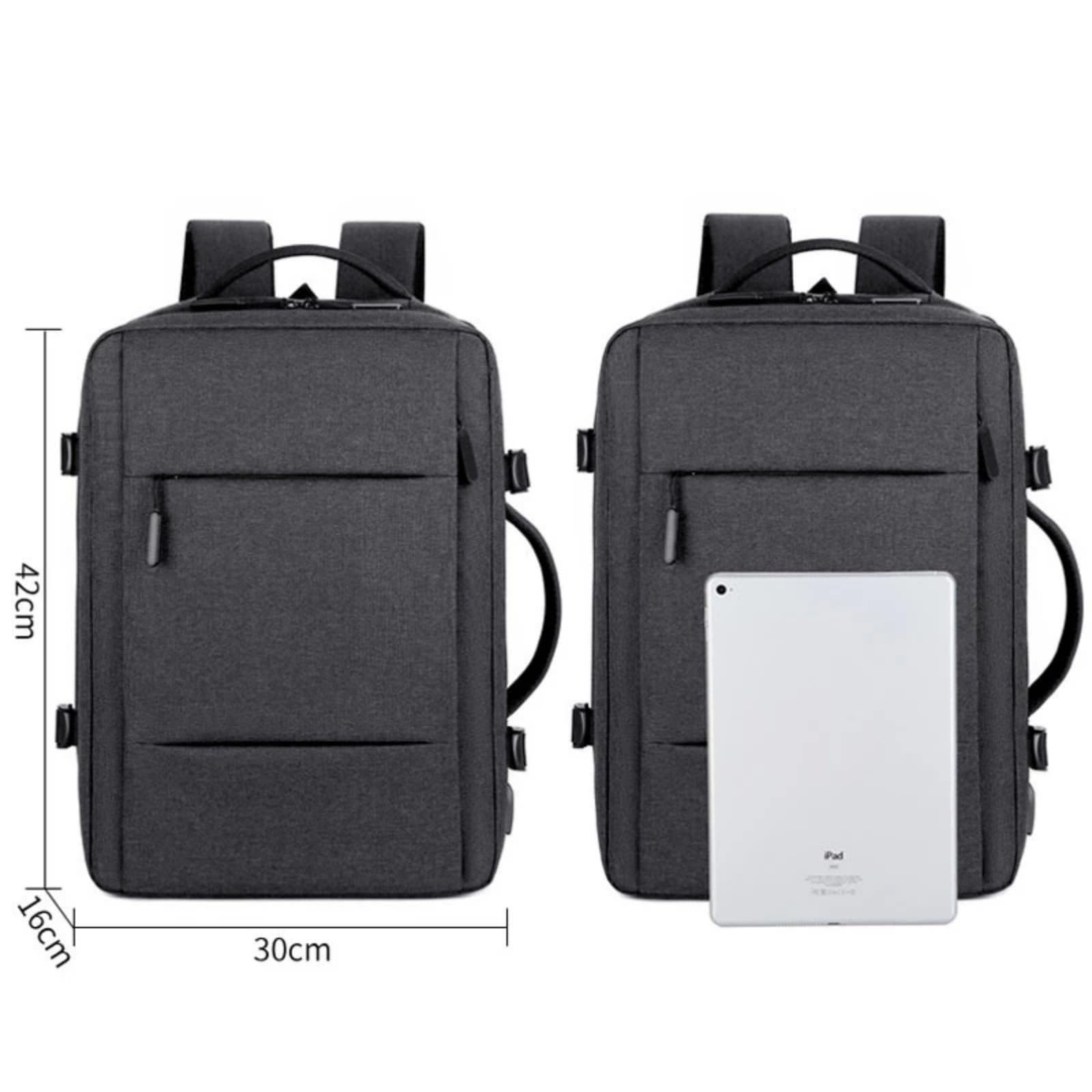 Mochila escolar Zaino per Laptop Aziendali di Grande capacità con Porta Ricarica, da Viaggio Resistente all'Acqua Viaggi Lavoro