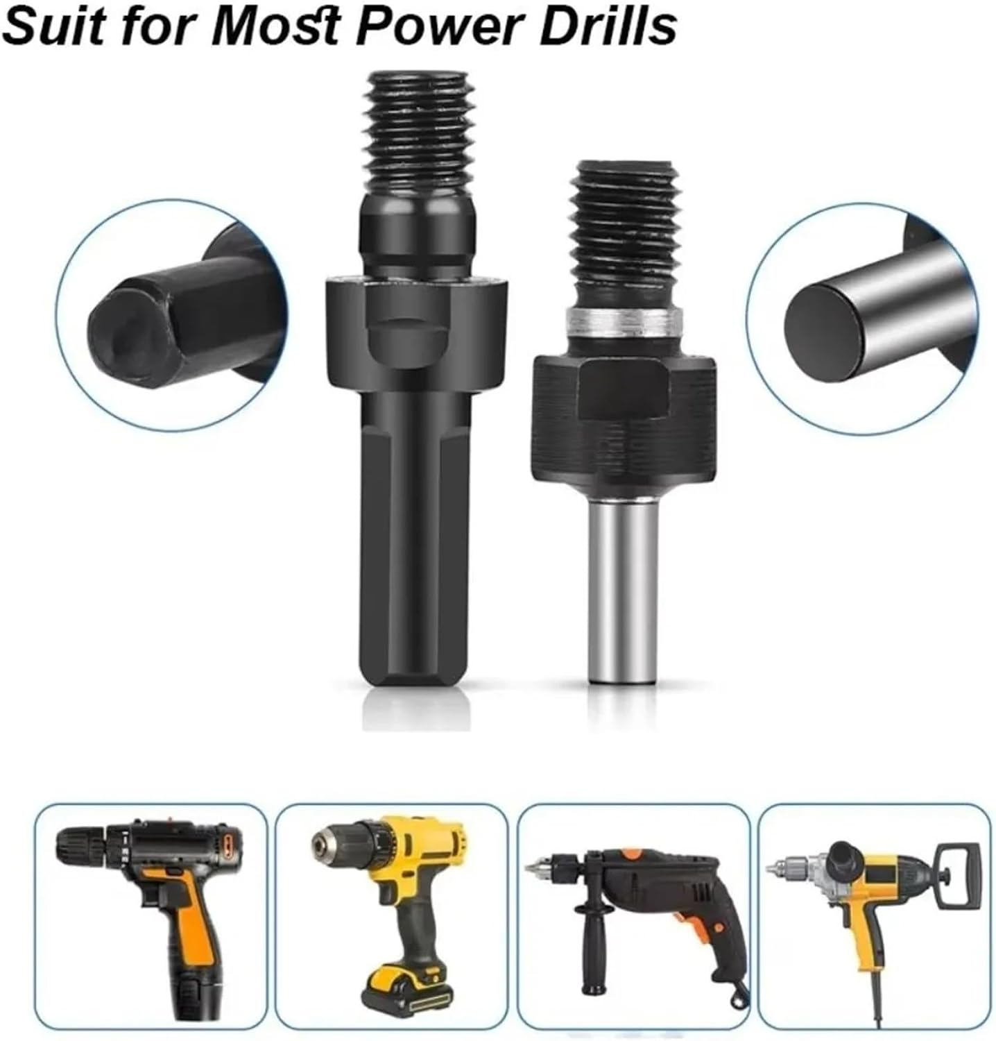 3 Set Metal Angle Grinder Adapter Mandrel Connecting Rod Arbor Disc Wheel Electric Drill Converter Tool Attachment