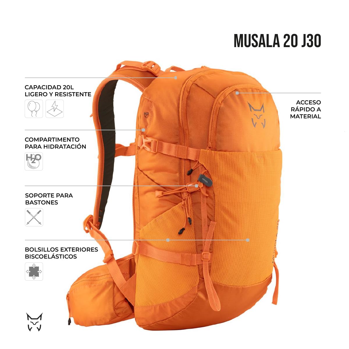 ALTUS Musala 20 J 30 Mochila de Trekking de Montaña de Senderismo 20 L