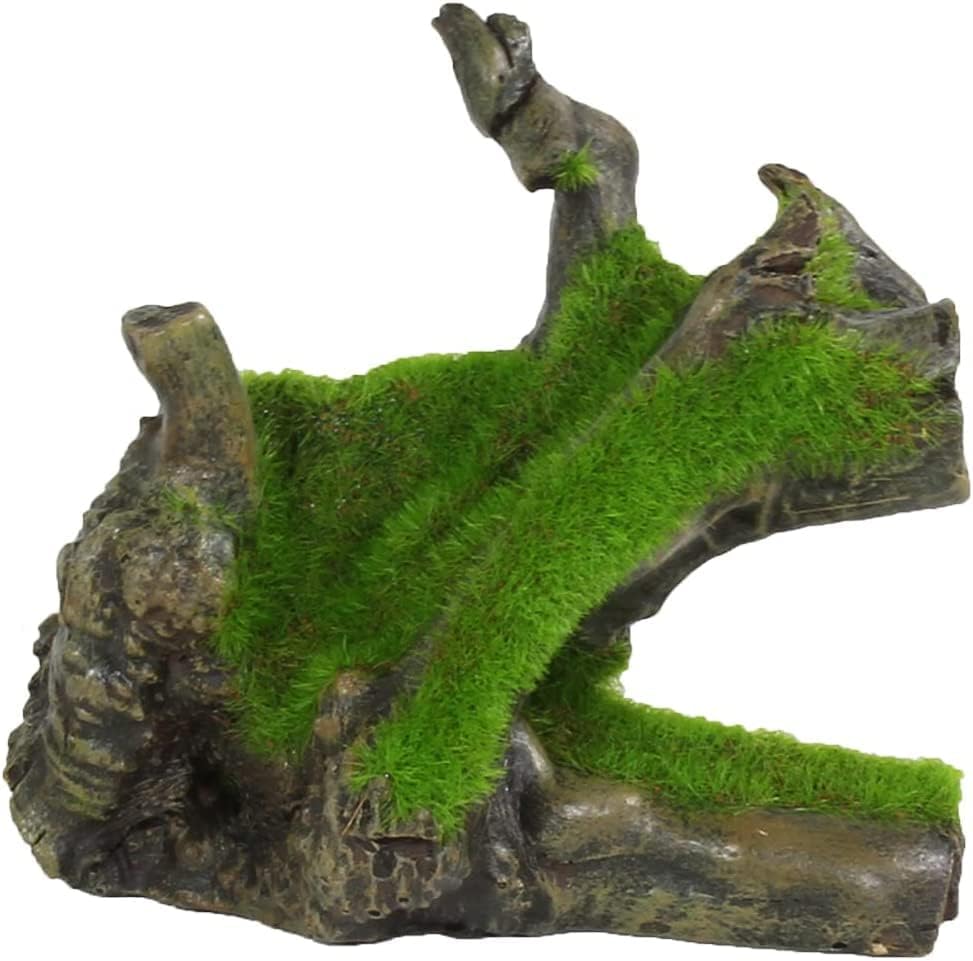 Miniatura 2 de Penn-Plax Aqua-Flora - Decoraciones de resina viva para acuarios con semillas de plantas brillantes incrustadas paquete de 3 piezas de madera de