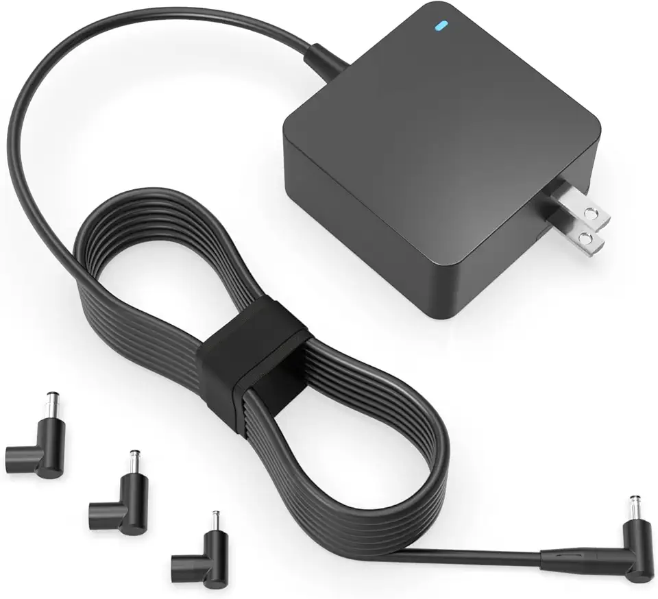 Superer Laptop Charger Fit for Asus, Fit for Vivobook, Zenbook and More Series, Power Lamp, Extended Cable, Round Connector, 65W, 45W, 33W