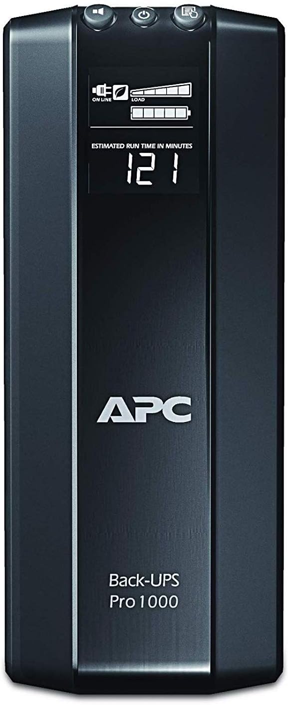 APC Back-UPS Pro 1000VA UPS Battery Backup & Surge Protector (BR1000G), Tower