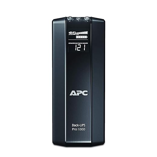 APC Back-UPS Pro BR1000G-IN, 1000VA / 600W, 230V UPS System, High-Performance Premium Power Backup & Protection for Home Office, Desktop PC, Gaming Console & Home Electronics