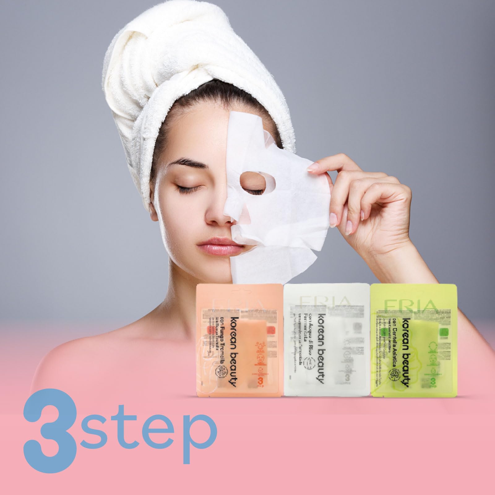 Fria Korean Beauty Kit Doppia Detersione, Burro Struccante Korean Beauty + Mousse Detergente Korean Beauty + Maschera Viso Rigenerante Fria Korean Beauty in Omaggio