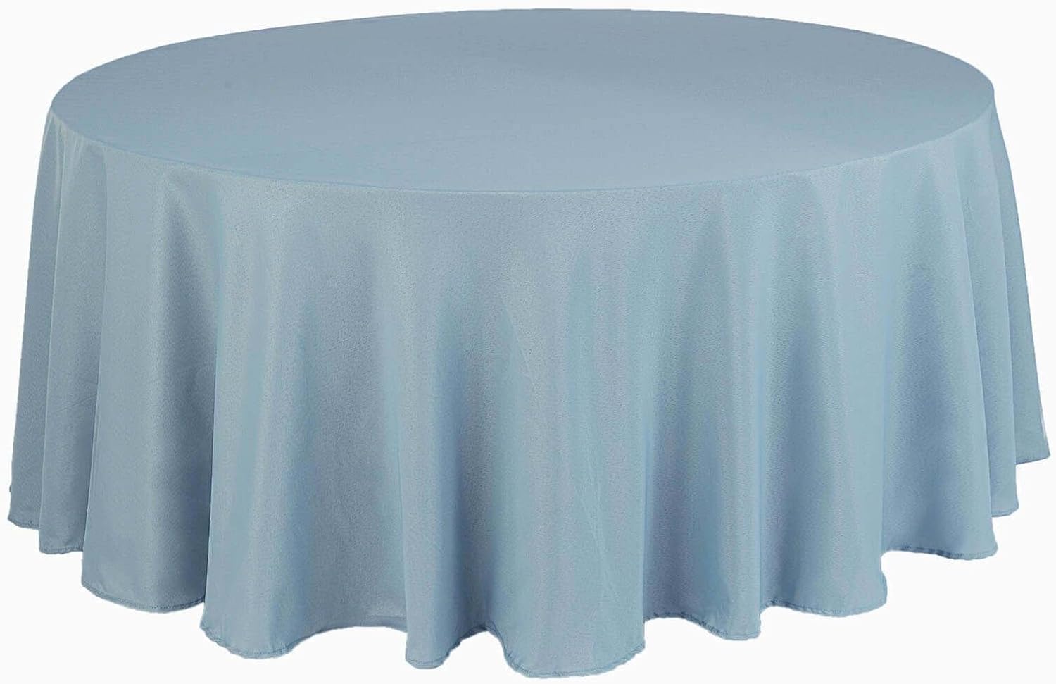 10 pcs 120 inch Dusty Blue Round Tablecloths Fabric Table Cover Linens | 120" Washable Fabric Table Cloth Covers for Wedding Party Polyester Reception Buffet Events Dining Events Kitchen Dining