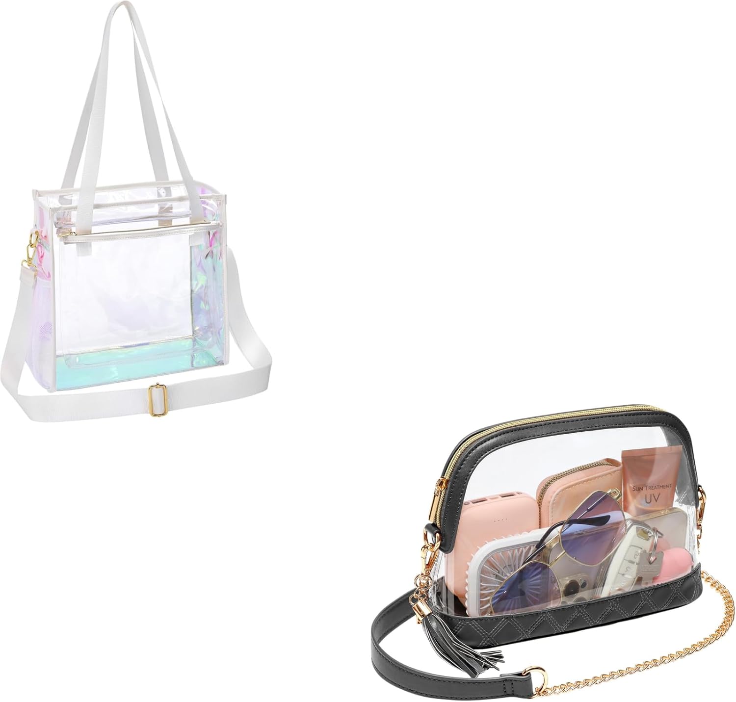 PACKISM Clear Tote Bag and Clear Purse, Bundle Sales
