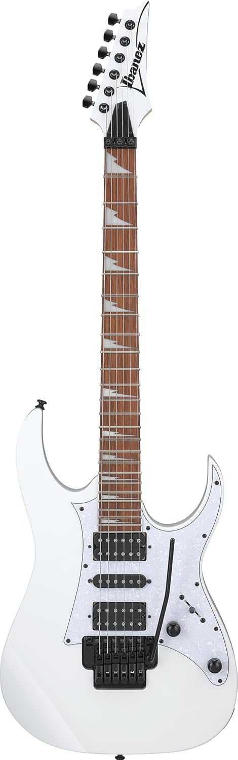 Ibanez RG450DXB RG Standard Electric Guitar - White Bundle with Gig Bag, Tuner, Strap, Cable, Austin Bazaar Instructional DVD, and Polishing Cloth