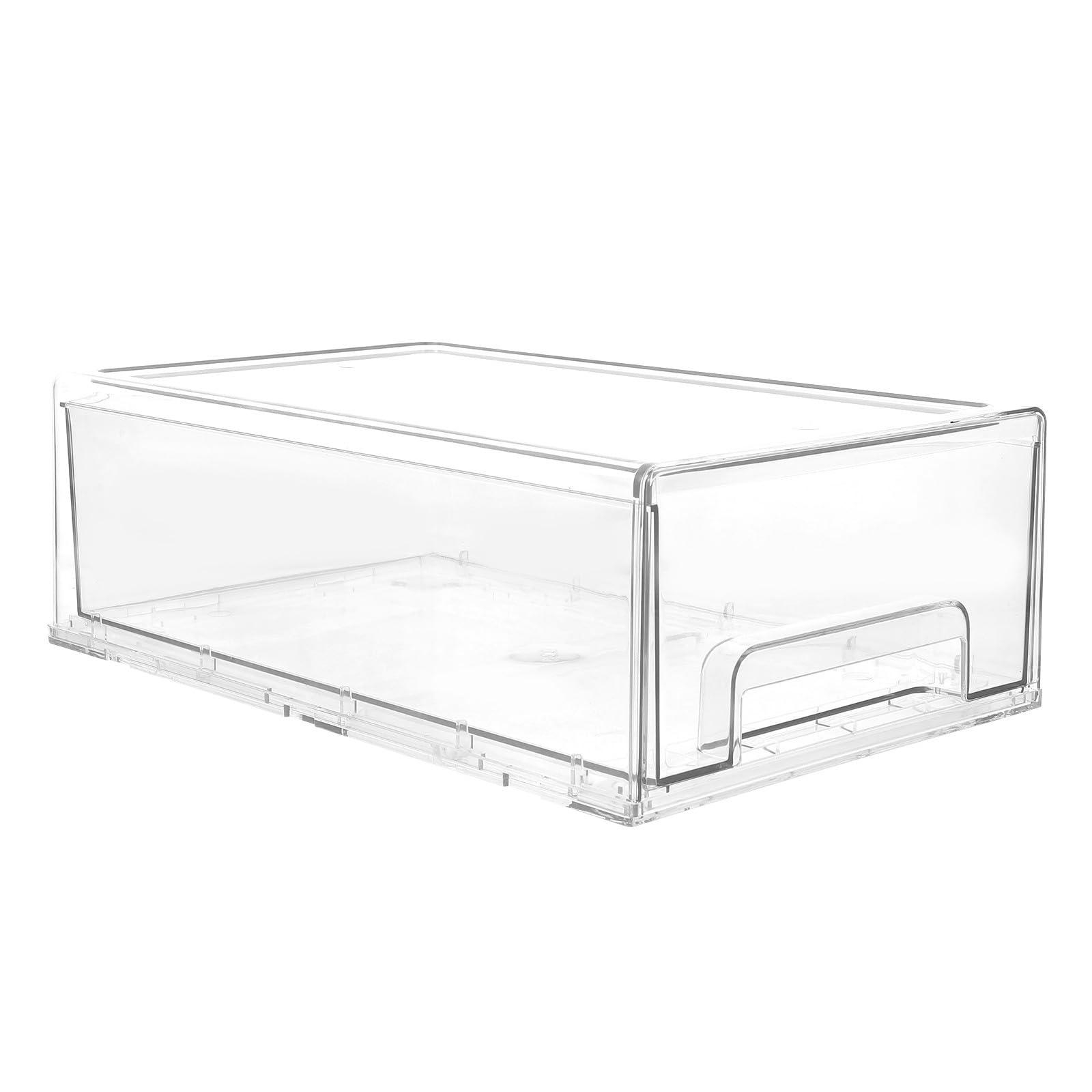 COHEALI Organizer Trasparente per Cassetti da Bagno e Ufficio, Vassoio Porta Accessori da Scrivania in Pet, Scatola Porta Trucchi Grande per Mobiletti Facile Visibilità e Accesso