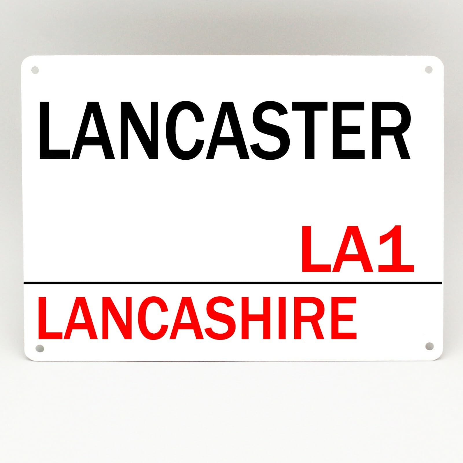 Yelacecca Lancaster Metal Street Sign Vintage Retro Lancashire Personalised Plaque Street Sign 8X12 Inches