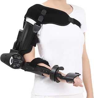 Intelligent Hinged Elbow Brace Arm Exerciser - Elbow Joint Rehabilitation Training Device Intelligent Timing,Joint Bracket,Support & Hand Function Aids, Joint Recovery Equipment Right