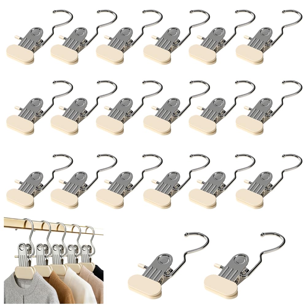 20 Pack Portable Stainless Steel Clothes Pegs, Laundry Hook Hanger Clips
