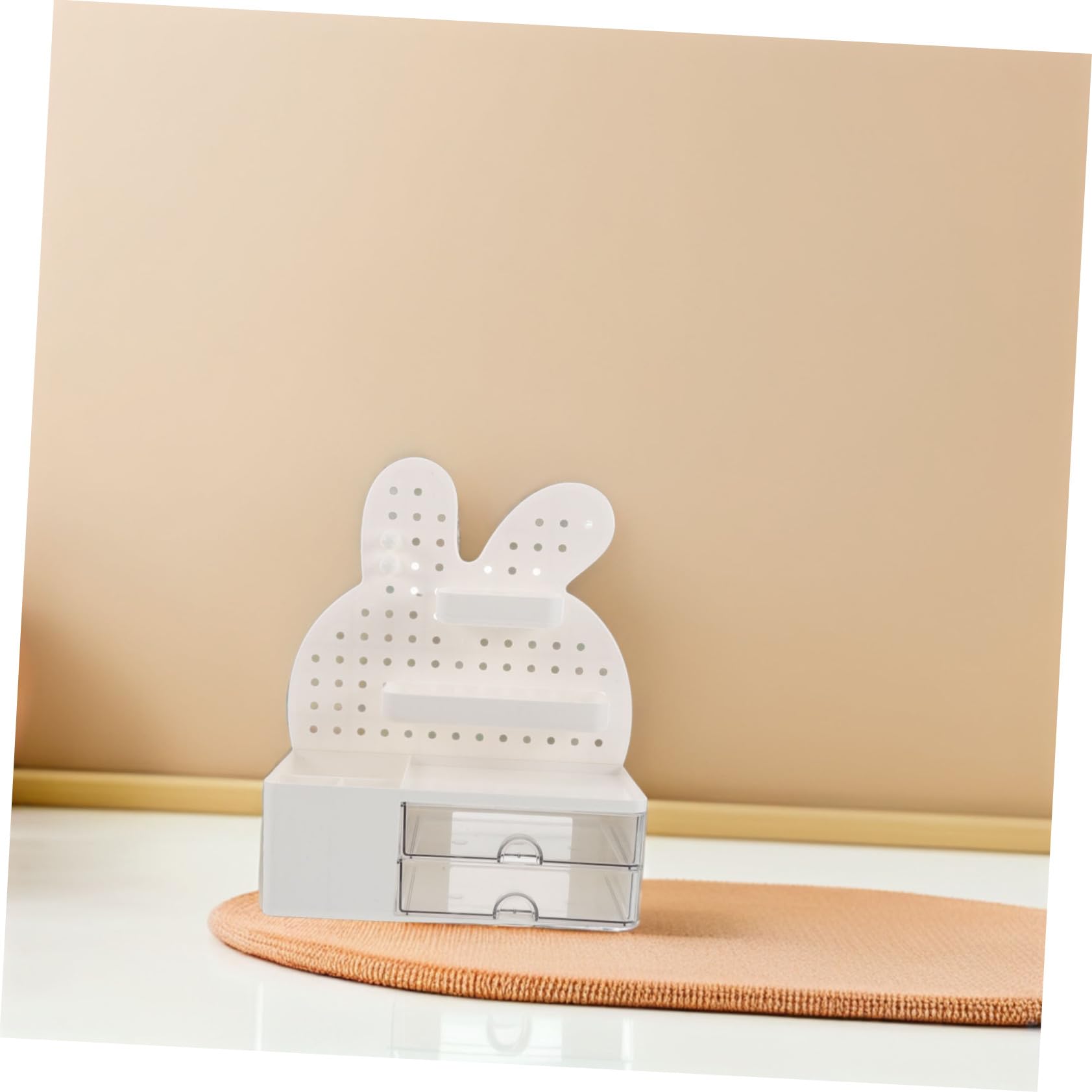 SOLUSTRE Organizer Scrivania Bunny Shape Con Portaoggetti Kawaii Per Cancelleria Pen Holder Multifunzionale Per Design Accattivante Per