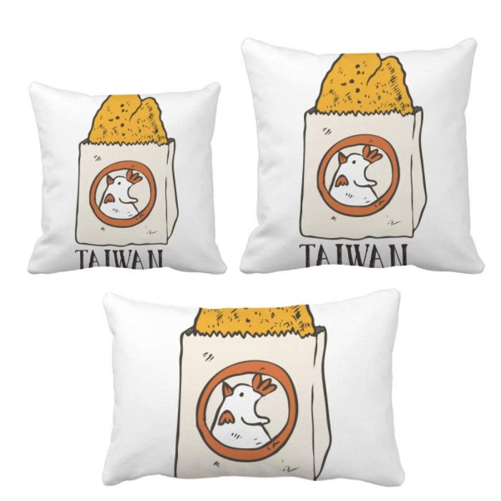 Coussin serpent et poulet frit de Taïwan : housse déco salon