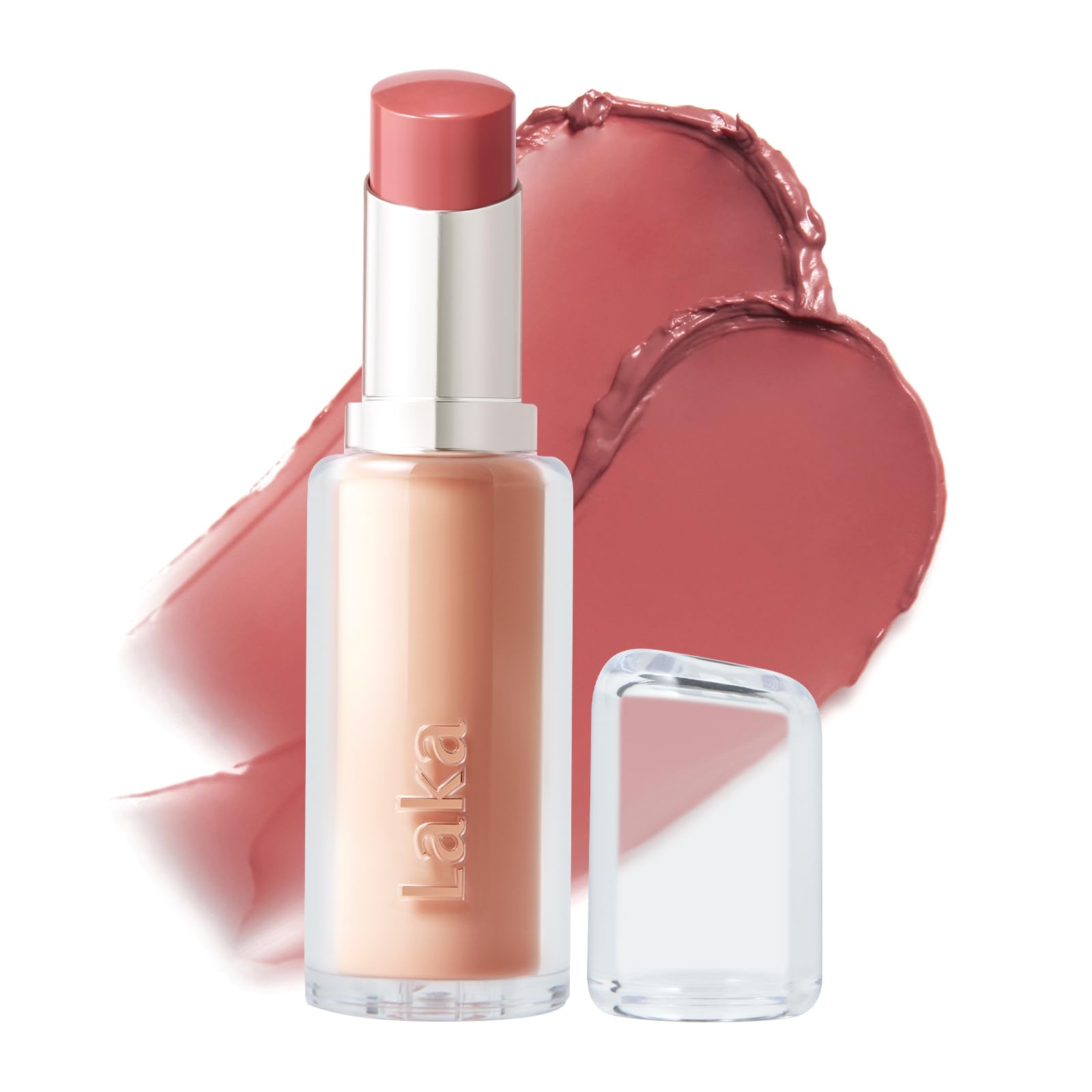 Laka Bonding Glow Lipstick, 3.7g/0.13oz., Long Lasting & High-Shine Lipstick with Rich Color, Glassy Finish, Vegan, K-Beauty (#211 Eve)