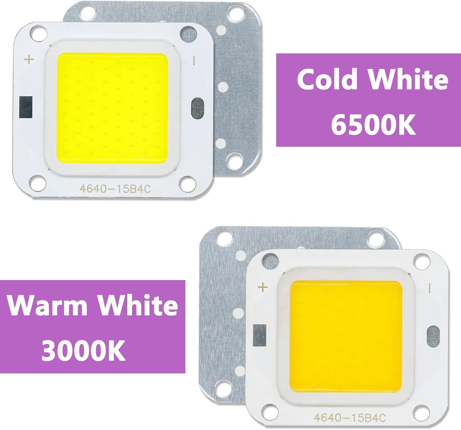 LED Beads 20W DC12-14V 1500mA LED COB Chip Lighting Compatible with Outdoor Floodlights Projection Lights DIY Modified Headlamps DIY (Color : Warm White 3000K)