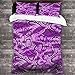 3-częściowy zestaw pościeli w kolorze fuksji, 213 x 188 cm, kołdra, zestaw podwójnej pościeli z 1 poszewką na kołdrę 2 poszewkami na poduszki